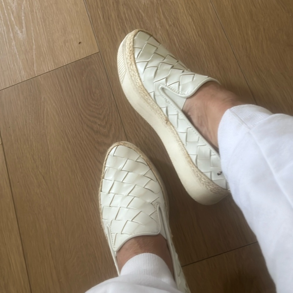 Frank Sarto white platform sneakers